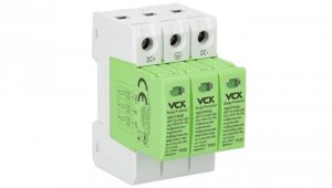 Ochronnik przepięć fotowoltaiczny DC klasy T1T2 (B+C) 3P 1200V 12,5kA GREEN