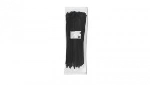 Qoltec Opaski zaciskowe wielorazowe/trytki 7.2*450mm Nylon66 UV Czarne