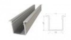 Wpuszczany profil ALU anoda srebrny 15x16mm 2010mm GROOVE anoda silver