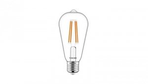 Toshiba Żarówka E27 ST64 led 7W 2700K DIM ściemnialna RETRO Vintage filament 806lm