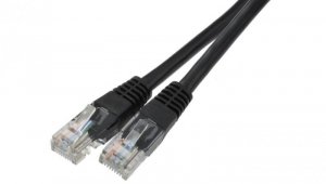 Patchcord UTP kat.6 kabel sieciowy LAN 2x RJ45 linka czarny 25m