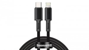 BASEUS Kabel USB 3.0 typ-C / Lightning (wtyk / wtyk) Quick Charge 3.0 Cafule czarny 2m