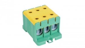 Blok rozdzielczy - odgałęźny 3 - polowy 16-95mm2 żółto-zielony montaż płaski FJ-E95/3/D 1000065