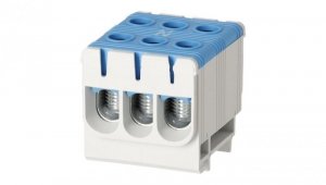 Blok rozdzielczy - odgałęźny 3 - polowy 2,5-50mm2 niebieski montaż płaski FJ-E50/3/B 1000058