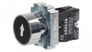 PRZYCISK STEROWNICZY STRZAŁKA BIAŁA METAL AS22-BA3351