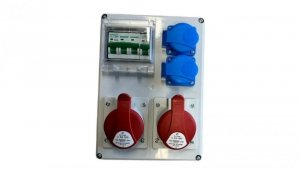 Rozdzielnica elektryczna CEE 32A 16A 2x230V z bezpiecznikami 98V-3
