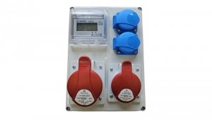 Rozdzielnica elektryczna CEE 2x16A 2x230V z licznikiem prądu 99V-1
