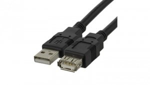 NEKU Kabel przedłużacz USB 2.0 A (wtyk / gniazdo) czarny 5m