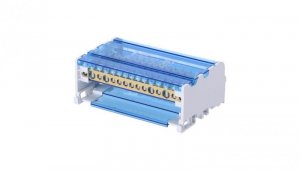 Blok rozdzielczy modułowy Listwa łączeniowa 4x15 125A na szynę DIN TH35 4x (2x 10-35mm2 + 2x 10-25mm2 + 11 2,5-5mm2) FJ-415/125B
