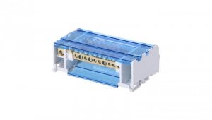 Blok rozdzielczy modułowy Listwa łączeniowa 4x13 80A na szynę DIN TH35 4x (5x 2,5-16mm2 + 8x 1,5-10mm2) FJ-413/80B HEDO