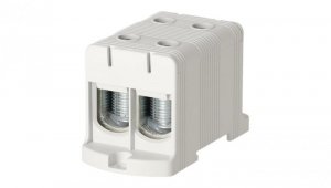 Blok rozdzielczy odgałęźny 2-polowy Al/Cu 35-150mm2 (max. 150mm2) na szynę TH35 szary FJ-E150/2 HEDO