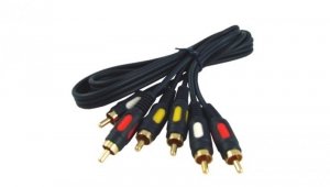 Kabel 3*RCA łezka 0,8m -