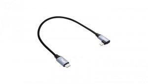 Kabel USB Akyga AK-USB-55 USB type C (m) / Lightning (m) kątowy ver. 2.0 30W 0.3m