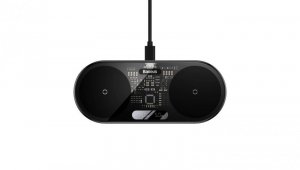 Baseus Digital LED Display podwójna ładowarka bezprzewodowa z cyfrowym wyświetlaczem 20W czarny (WXS