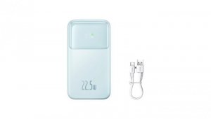 Powerbank Baseus Comet Series z wyświetlaczem 10000mAh 22.5W - niebieski + kabel USB-A - USB-C 0.3m