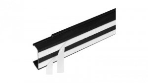 Listwa elektroinstalacyjna kanał kablowy LST czarny 20x12mm korytko z pokrywą i taśmą montażową 2-stronną / 2 m /
