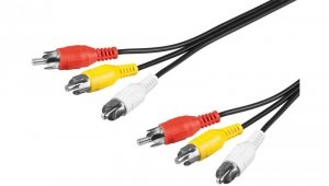 Kabel łączący Composite Audio Video, 3 x cinch - Długość kabla 3 m