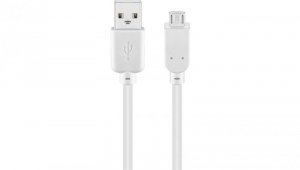 Kabel USB 2.0 Hi-Speed, Biały - Długość kabla 1.8 m