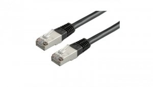 VALUE Kabel krosowy kat. 6 (klasa E) S/FTP (PiMF), czarny, 0,5 m