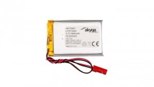 Akumulator litowo-polimerowy Akyga AKY0081 LP573450 Li-Po 3.7V/980mAh PCM złącze JST 2.54 2Pin 150mm