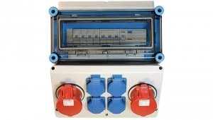 Rozdzielnica gniazdowa 2x16A 400V 4x16A 230V IP65 Mi-GN/Z 400001 HENSEL