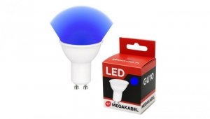 Żarówka GU10 LED NIEBIESKA BARWA 220V 3W 350lm 38 CY-29 BLU MEGAKABEL