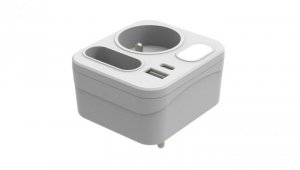 Rozgałęźnik MARINA 2x USB (A+C) PD 20W ze światełkiem nocnym orientacyjnym szybkie ładowanie / 34110