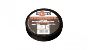 Taśma izolacyjna monterska na tkaninie 19mm x 25m Repero 734 czarna