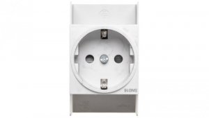 Gniazdo modułowe Schuko 10/16A 250V AC na szynę I kl. izolowane SN016