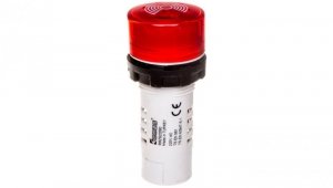 Buzzer, monoblok, 220V AC, 90db, podświetlany, czerwony T0-MBZS220S