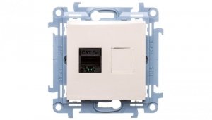 Simon 10 Gniazdo komputerowe pojedyncze RJ45 kat.5e kremowe C51.01/41