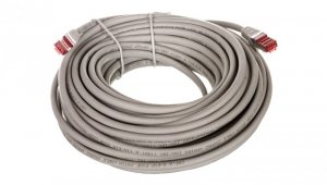 Kabel krosowy patchcord S/FTP (PiMF) kat.6 LSZH szary 15m 50892