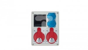 Rozdzielnica R-BOX 240 4S 2x32A/5P 2x250V puste okno, b/R IP44 B.1703