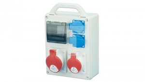 Rozdzielnica przenośna R-BOX 240R 4S 1x32A/5P 1x16A/5P 2x250V, puste okno IP44 B.1701R