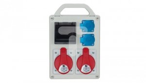 Rozdzielnica przenośna R-BOX 240R 4S 2x32A/5P 2x250V, puste okno IP44 B.1703R