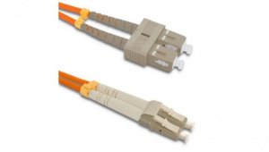 Qoltec Patchcord światłowodowy SC/UPC - LC/UPC Multimode 50/125 OM2 Duplex 3m