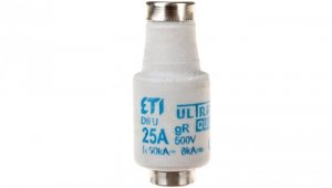 Wkładka bezpiecznikowa 25A DII gR 500V DIIUQ25A E27 004322007