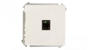 Simon Basic Gniazdo telefoniczne pojedyncze RJ11 białe BMTU.01/11
