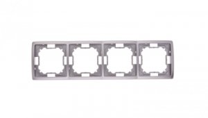 Simon Basic Standard Ramka poczwórna uniwersalna stal inox BMR4/21