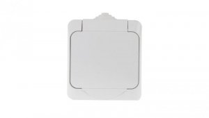 Cedar Plus Gniazdo pojedyncze biały z/u 16A IP44 WDE000540