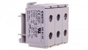 Zacisk trojtorowy KE-61.03 szary (2,5-50mm)