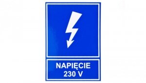 Tabliczka /znak informacyjny/ TZI 52X74S NAP.230V E04TZ-01041110800 /10szt./