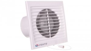 Wentylator łazienkowy fi 100 230V 14W 95m3/h 35dB ścienny wyłącznikiem sznurkowym (STYL WP) 100SV