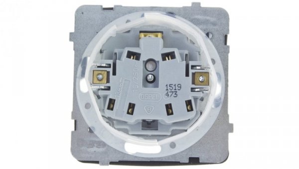 KARO Gniazdo bryzgoszczelne z/u IP44 klapka biała GPH-1SZ/m/00/w