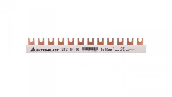 Szyna łączeniowa 1P 63A 10mm2 widełkowa 1F S12 1F-0 45.102