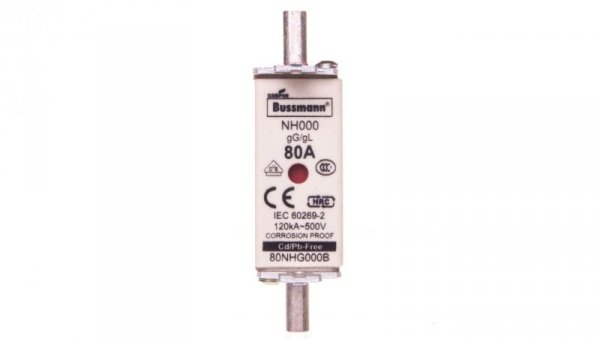 Wkładka bezpiecznikowa NH000 80A gL/gG 500V 80NHG000B
