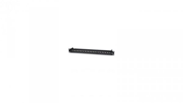 Patch panel STP Cat5e 24 porty RJ45, 1U, czarny