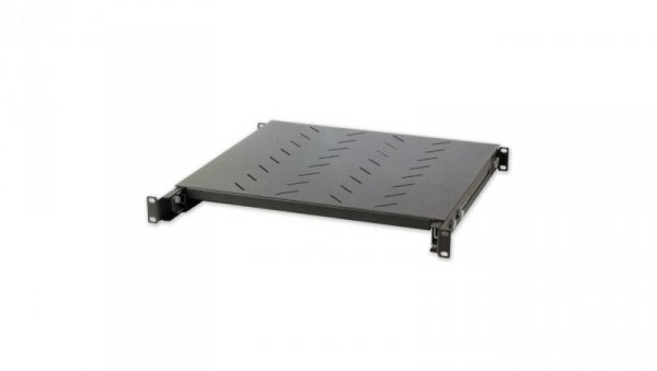 Półka 1U 415mm rack 19, wysuwana 430-665mm, czarna