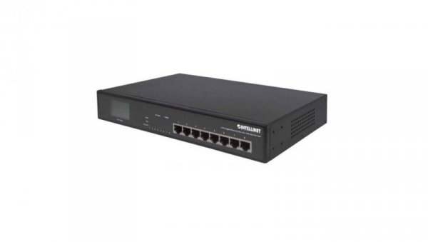 Switch Gigabit 8xRJ45 / 4x PoE, wyświetlacz LCD 561310