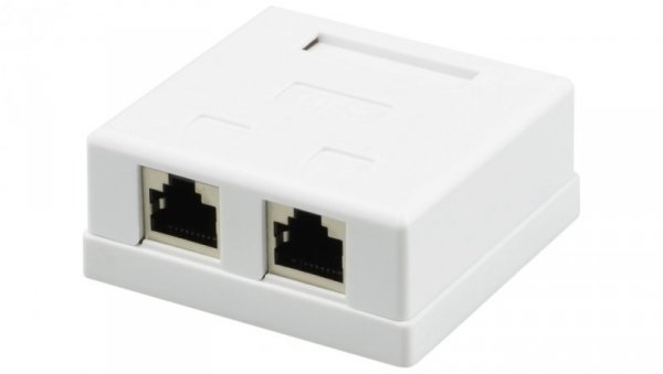 Gniazdo komputerowe 2xRJ45 kat.5e ekranowane FTP natynkowe NEKU